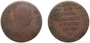 Coins of Spain: Belgium Austrian Netherlands Possession 1788 2 Liards / 2 Oorden - Joseph II Copper Brussels Mint (